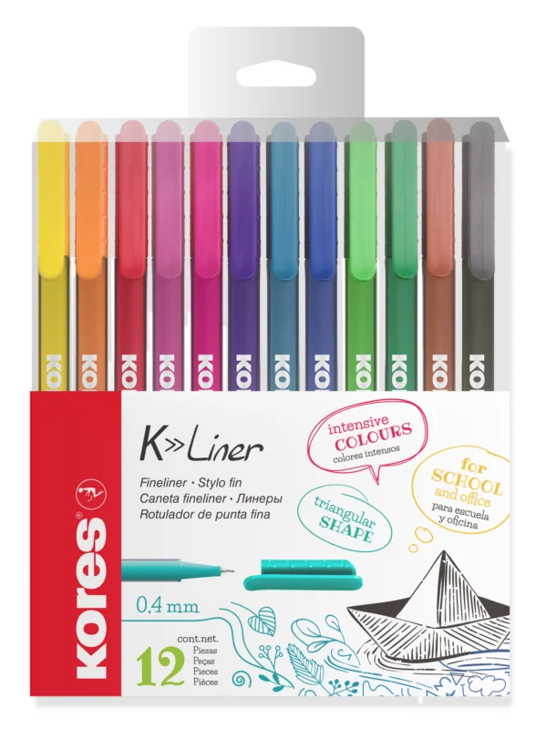 Rychlé Dodání Liner Kores K-Liner - 0,4 mm, sada 12 ks