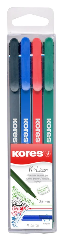 Liner Kores K-Liner - 0,4 mm, sada 4 ks Levný