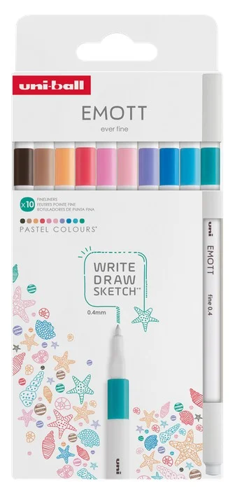 Cenová Bomba Liner Uni Emott Pastel - 0,4 mm, sada 10 ks