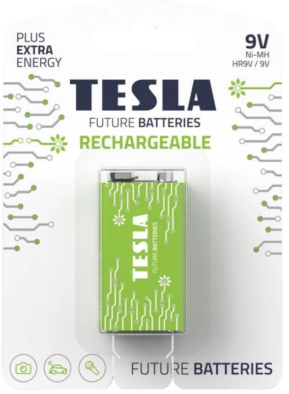 Nabíjecí baterie Tesla RECHARGEABLE+ 9 V - 6HR61, typ 9V, 1 ks - DOPRODEJ Nejlepší Cena