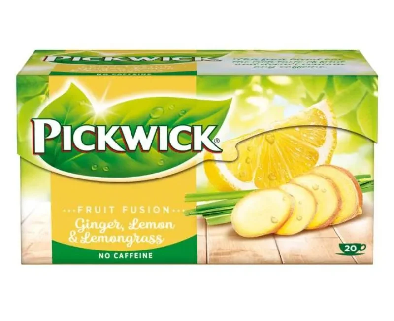 Ovocný čaj Pickwick Fruit Fusion - zázvor s citronem a citronovou trávou, 20 sáčků Autentický