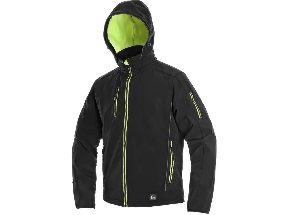 CXS bunda DURHAM, pánská, softshellová, černo-žlutá vel. 3XL Nízká Cena