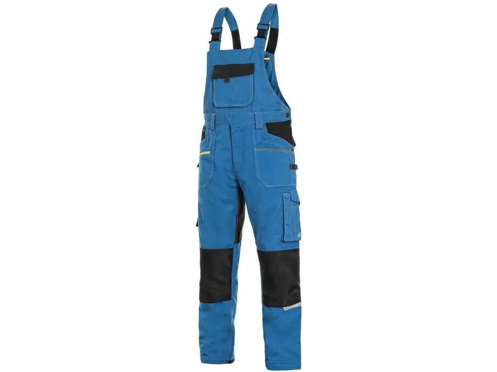 CXS kalhoty STRETCH, pánské, s laclem, středně modro-černé vel. 52 Nová Kolekce