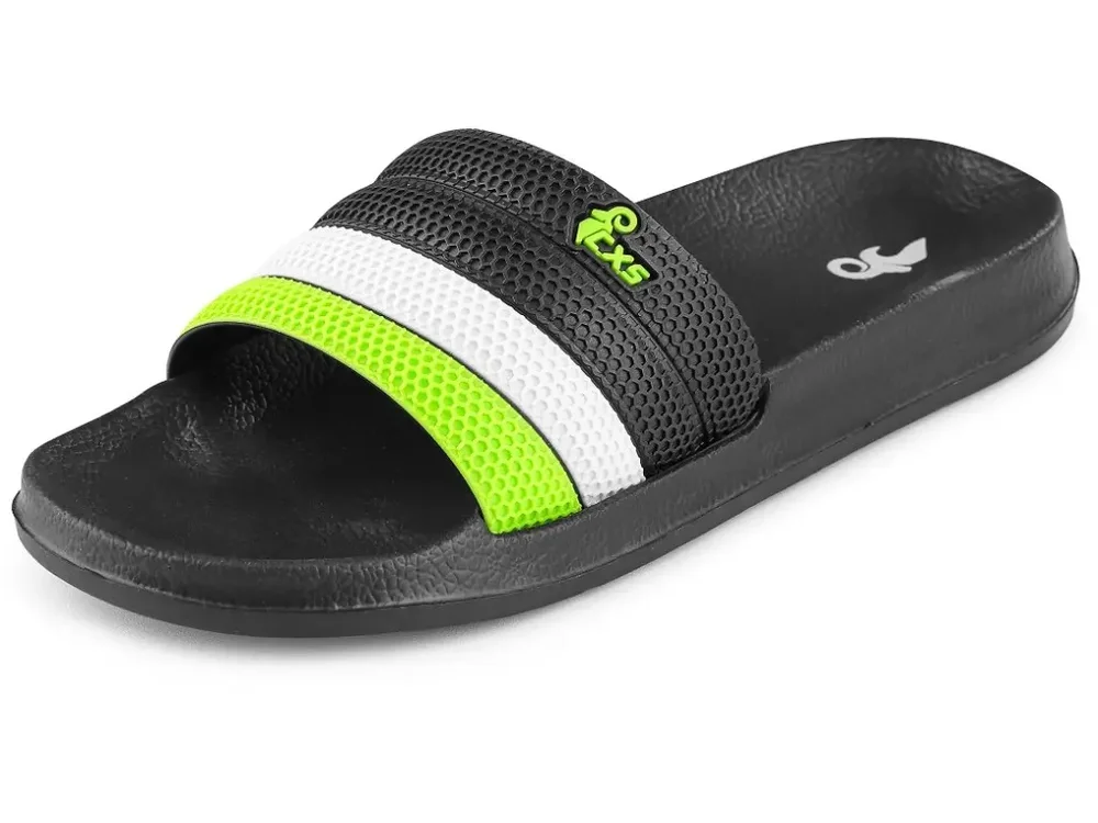 Cenově Výhodný CXS obuv nazouvák GULF, PVC, černo-zeleno-bílý vel. 43