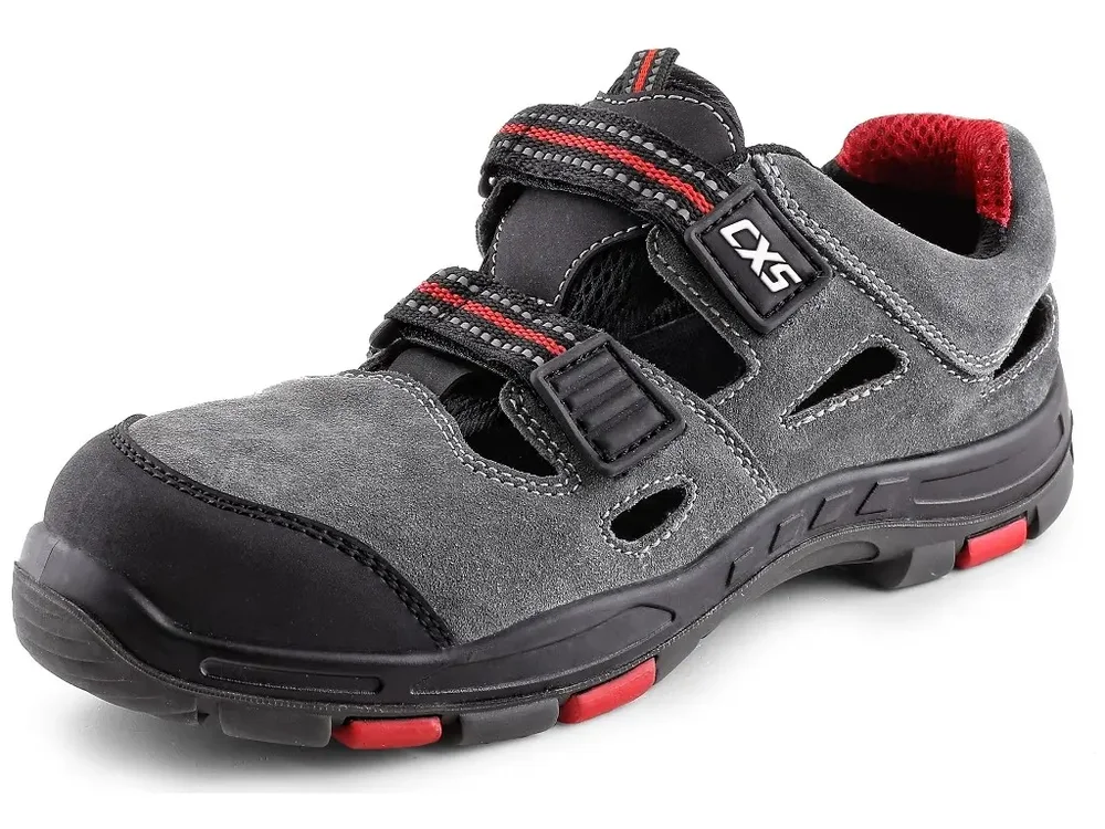 Přímo Od Výrobce CXS obuv sandál ROCK PHYLLITE O1, kožený, černo-červený vel. 39