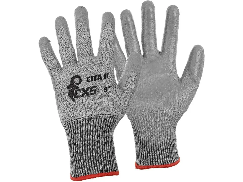 CXS rukavice CITA II, odolnost proti pořezu 5, šedé vel. S (7) Ověřený