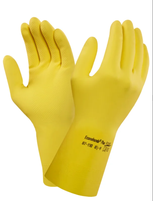 Výprodej CXS rukavice ECONOHANDS PLUS, latexové, žluté vel. 9 (L)