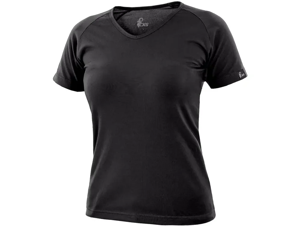 CXS tričko ELLA, dámské, černé, barva 800 vel. 2XL Značkový