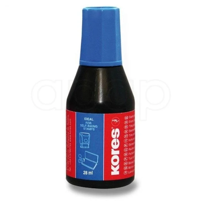 Dokud Zásoby Vydrží Barva razítková Kores modrá28ml