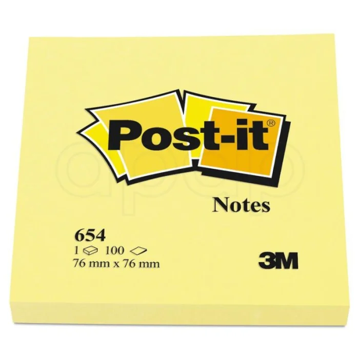 Bloček samolepicí 3M76x76mm100 listůPost-it654-EE Jen Po Omezenou Doba