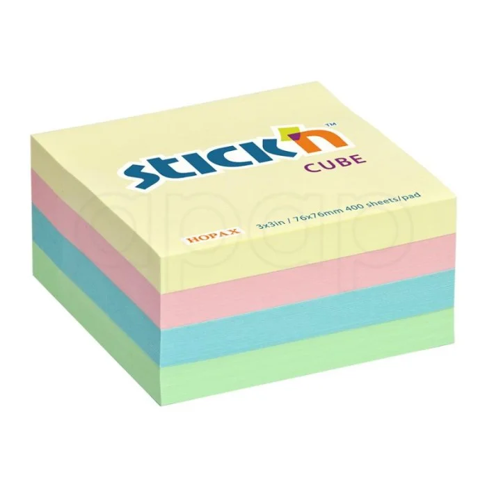 Bloček samolepící Hopax76x76mm400 listů PASTEL 4 barvy 21013 Akce