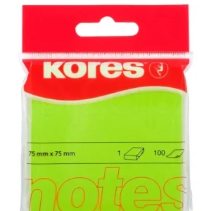 Bloček samolepicí Kores 75x75mm 100 listů NEONzelený Aktuální
