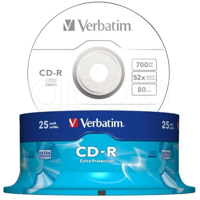 Značkový CD-R Verbatimextra save 25 ks cakebox