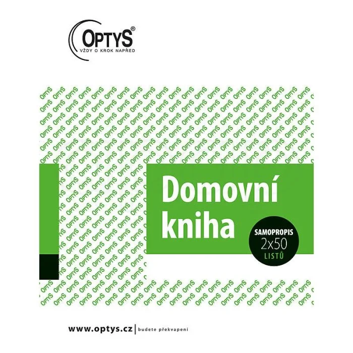 Domovní kniha NCR2x50l Optys 1289 Originální