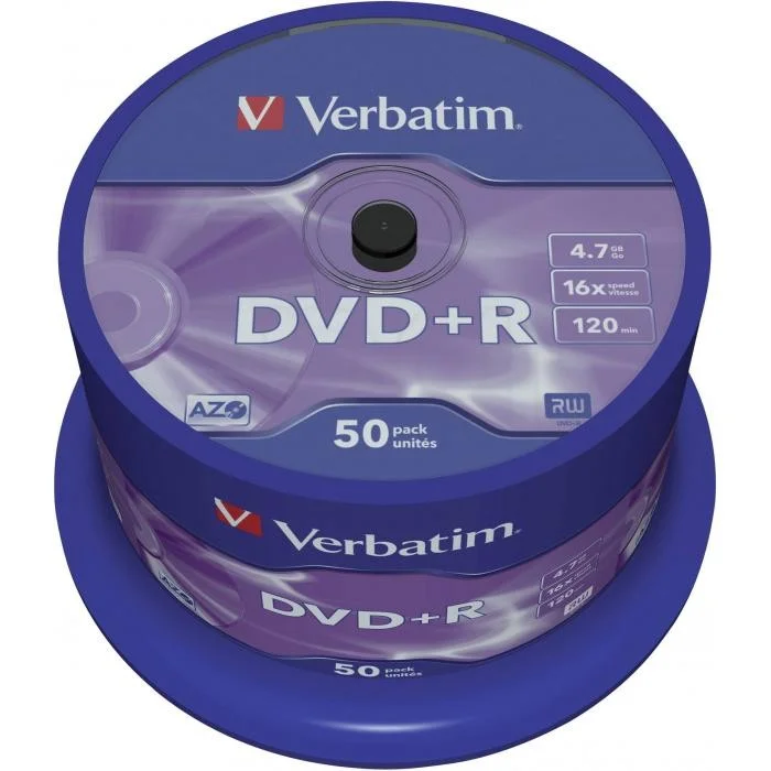 DVD+R4.7 GB Verbatim cake box50 ks Objednat Nyní