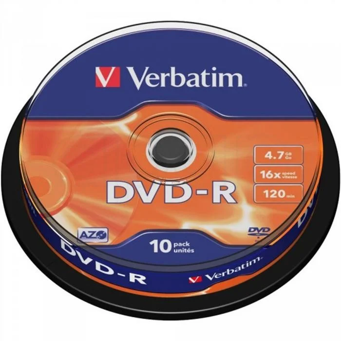 DVD-R4.7 GB Verbatim cake box10 ks Výprodej