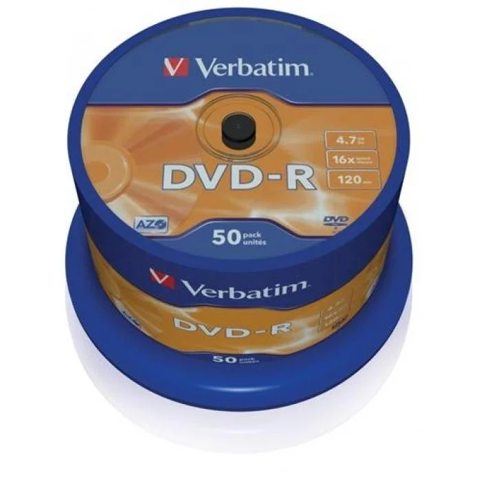 DVD-R4.7 GB Verbatim cake box pro potisk50 ks Must-Have