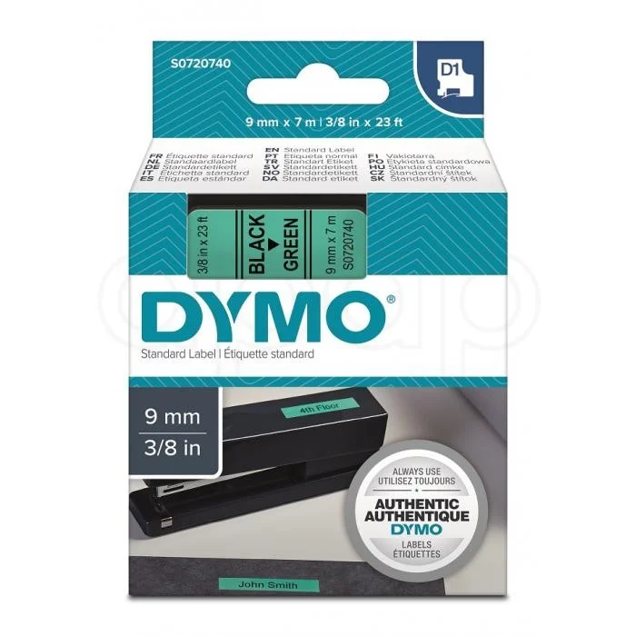 Dymo páska D19mmčerná na zelené 40919 Cenově Výhodný