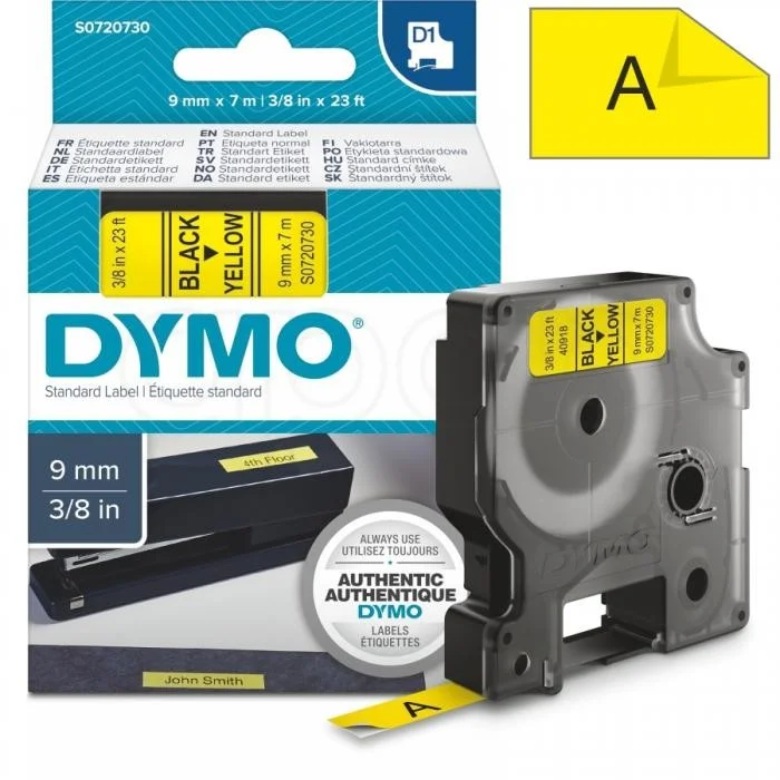 Zlevněný Dymo páska D19mmčerná na žluté 40918