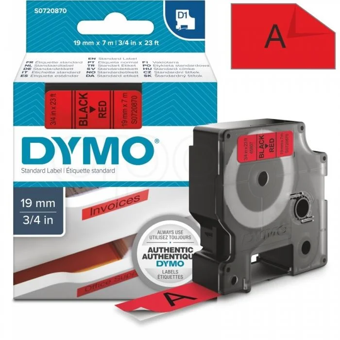 Speciální Cena Dymo páska D1 19mmčerná na červené 45807