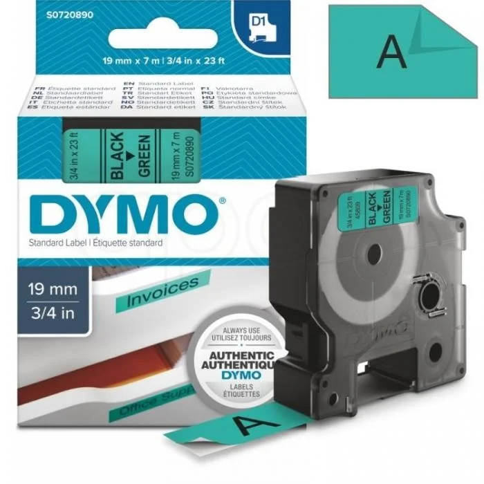 Výhodná Nabídka Dymo páska D1 19mmčerná na zelené 45809