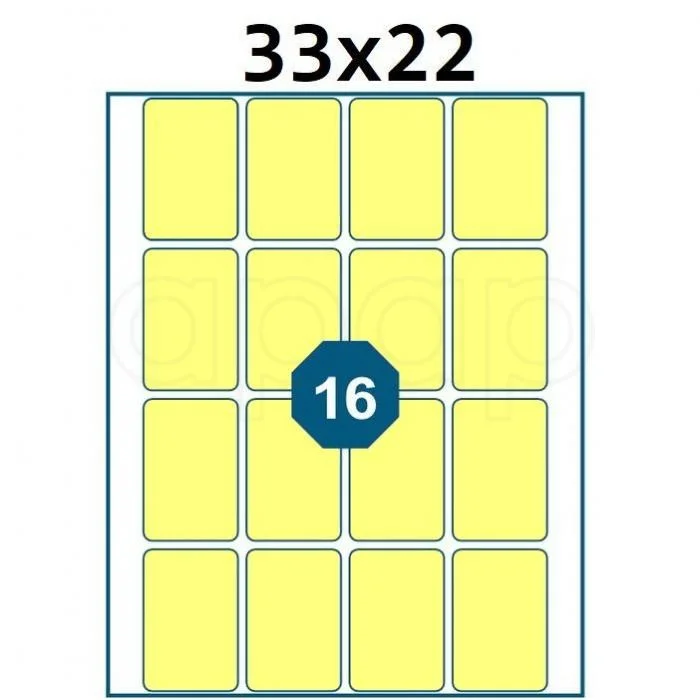 Etikety A6 22x33mm žluté160 ks 6904 Nízká Cena