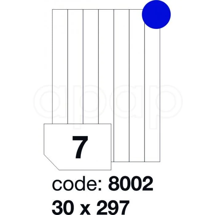 Etikety A430x297mm100 listů 7 etiket 8002 Objednat Nyní