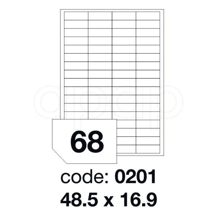 Etikety A448,5x16,9mm 100 listů 68 etiket 0201 Odeslání Ihned