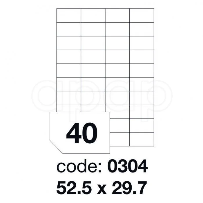 Víkendová Akce Etikety A452,5x29,7mm 100 listů 40 etiket 0304