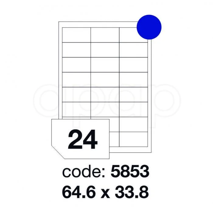 Aktuální Etikety A464,6x33,8mm100 listů 24 etiket 5853