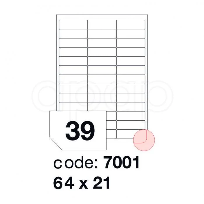 Etikety A464x21mm 100 listů 39 etiket 7001 Nejlepší Volba