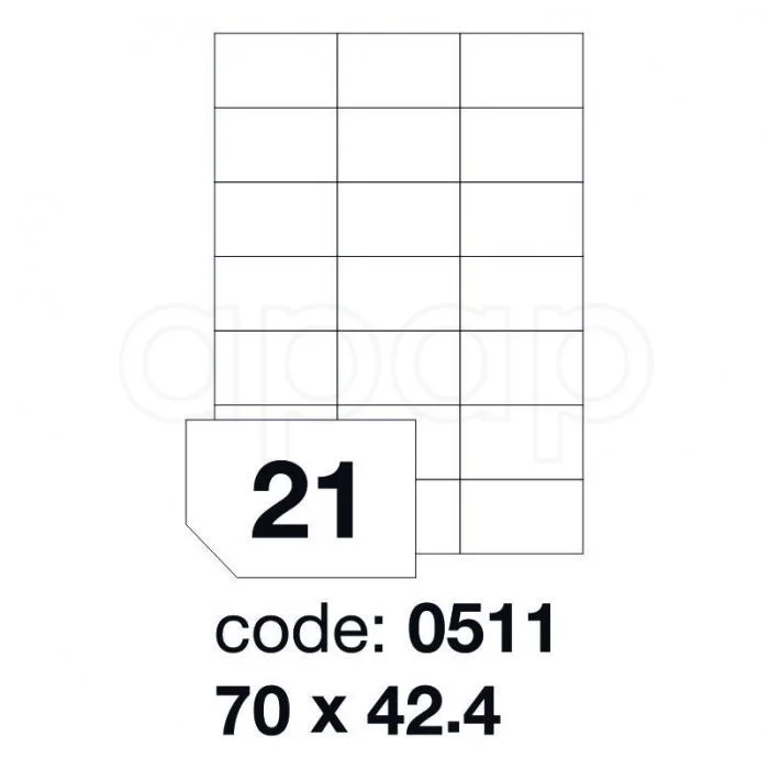 Etikety A470x 42,4mm 100 listů 21 etiket 0511 Omezená Nabídka