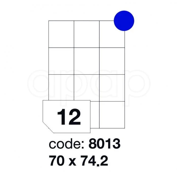 Etikety A470x 74,2mm100 listů 12 etiket 8013 Značkový