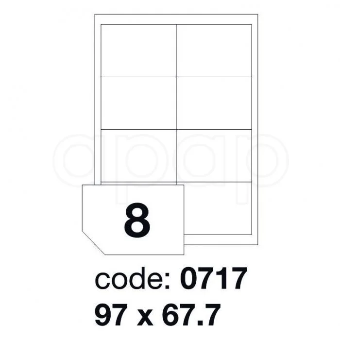 Speciální Cena Etikety A497x67,7mm 100 listů 8 etiket 0717