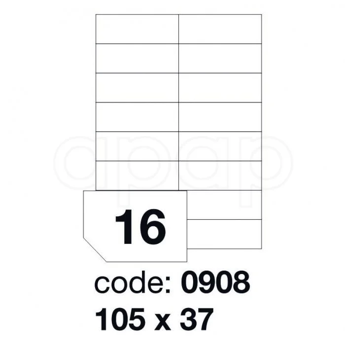 Top Prodej Etikety A4 105x 37mm 100 listů 16 etiket 0908