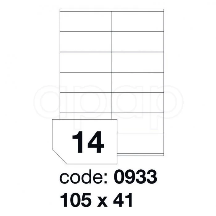 Etikety A4 105x 41mm 100 listů 14 etiket 0933 Horká Nabídka