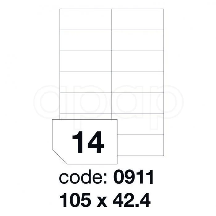 Etikety A4 105x 42,4mm 100 listů 14 etiket 0911 Nakupujte Hned