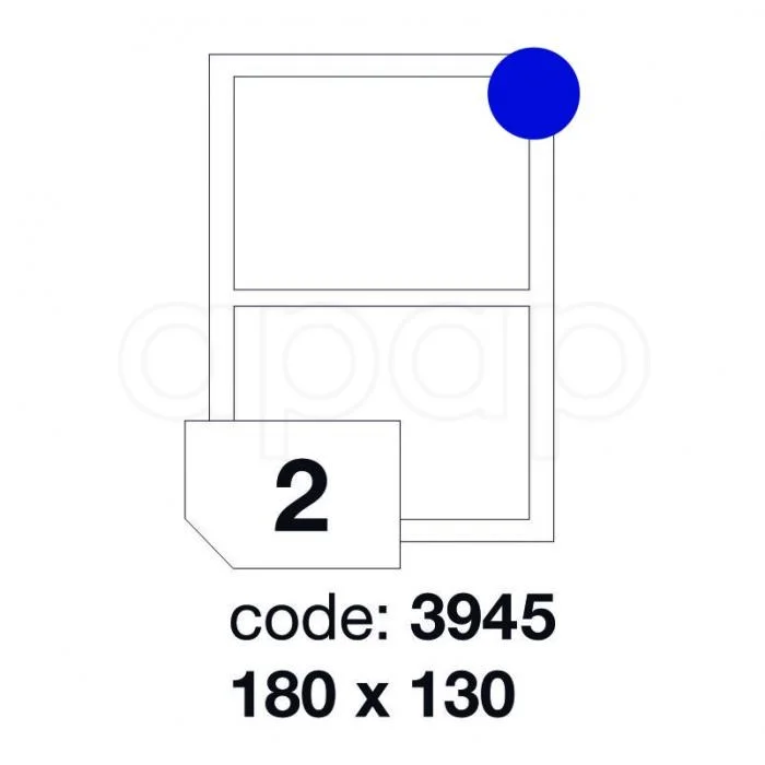 Etikety A4 180x130mm100 listů 2 etikety 3945 Koupit Online