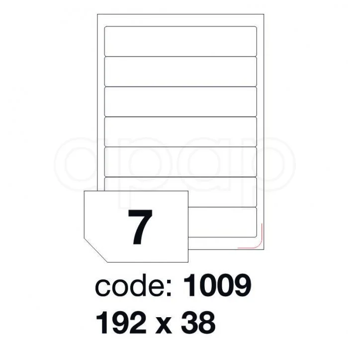 Etikety A4 192x38mm100 listů 7 etiket 1009 Omezená Nabídka