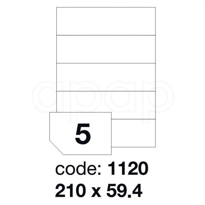 Akční Nabídka Etikety A4 210x 59,4mm100 listů 5 etiket 1120