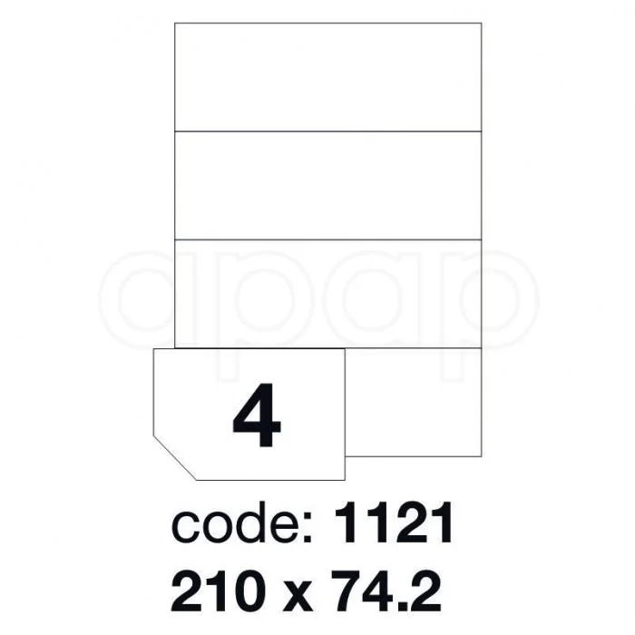 Etikety A4 210x 74,2mm 100 listů 4 etikety 1121 Sezónní Sleva