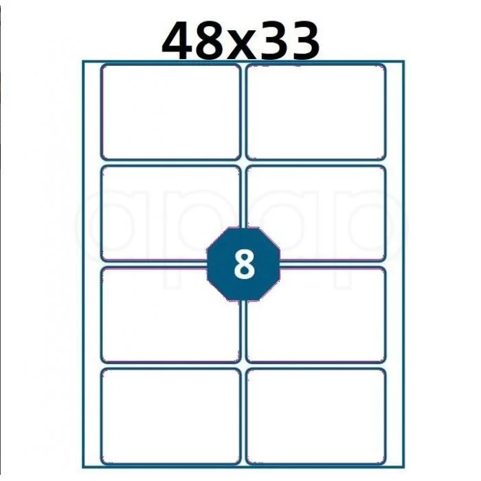 Etikety A6bílá 48x33mm120 etiket Levný