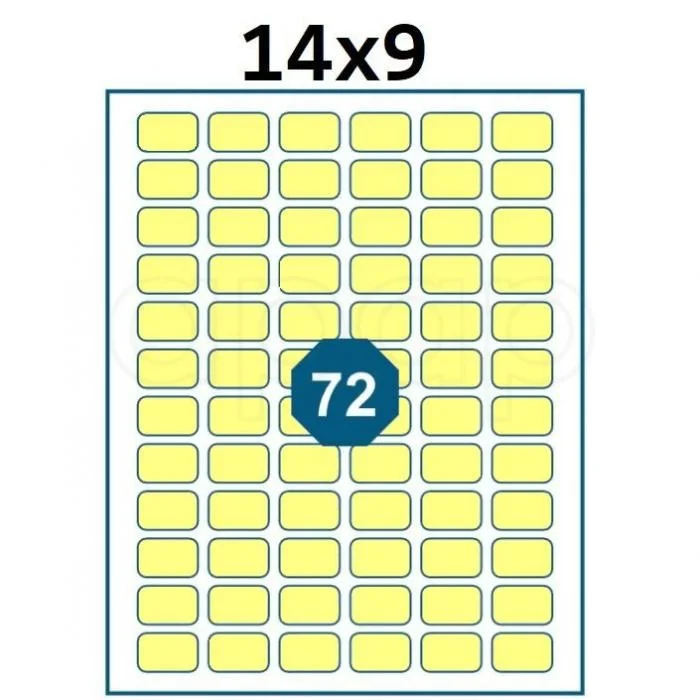 Etikety A6 14x9mm žluté720 ks Bezpečná Platba