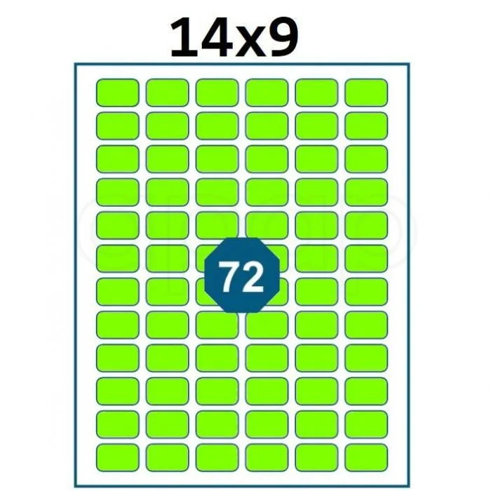 Odeslání Ihned Etikety A6 14x9mmNEON zelené720 ks