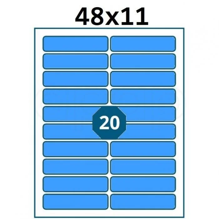 Etikety A6 48x11mm modré200 ks Aktuální