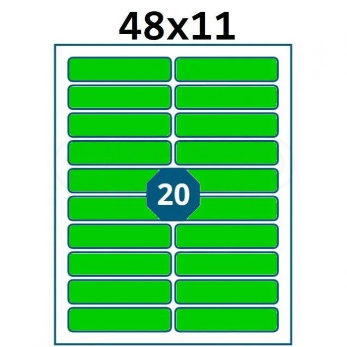 Etikety A6 48x11mm zelené200 ks Sleva
