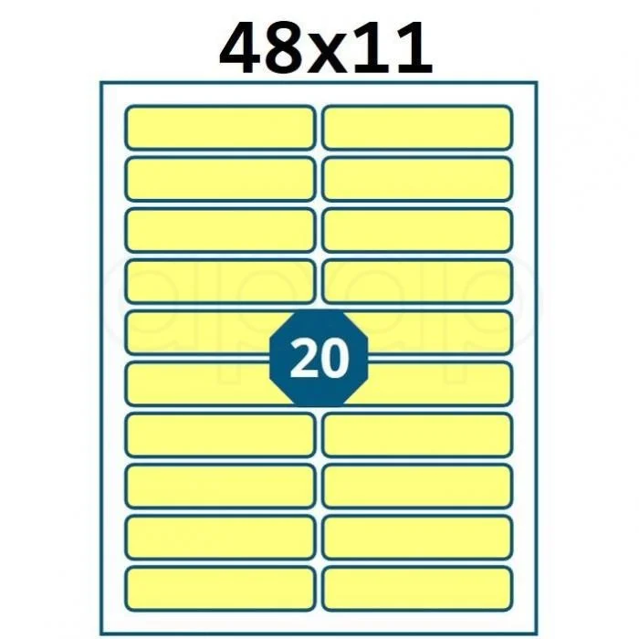 Tovární Cena Etikety A6 48x11mm žluté200 ks