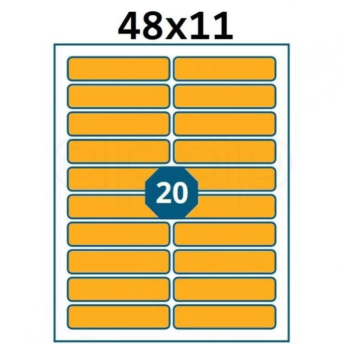 Etikety A6 48x11mmNEON oranžové200 ks Jen Po Omezenou Doba