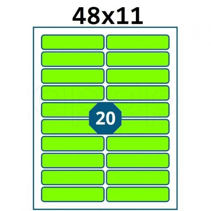 Etikety A6 48x11mmNEON zelené200 ks Nejlepší Cena