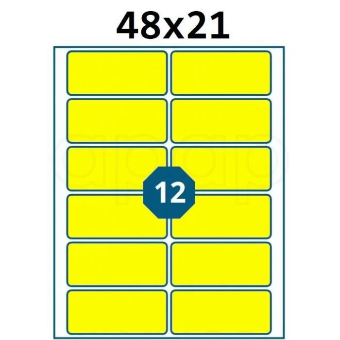 Bezpečná Platba Etikety A6 48x21mmNEON žluté120 ks